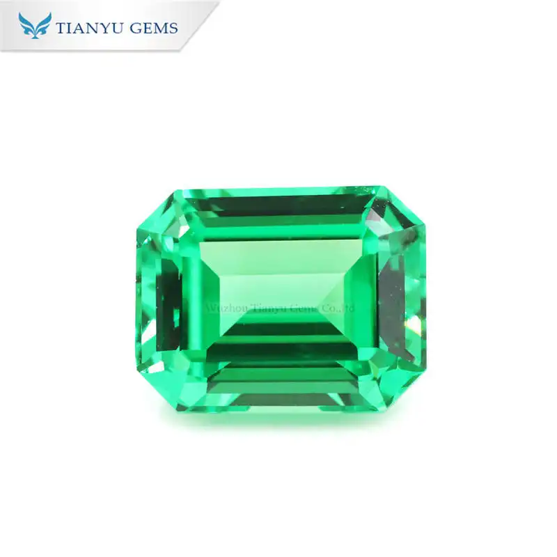 Tianyu gems 7*9mm Emerald Cut Lab Grown Tsavorite 1