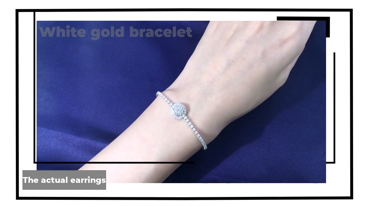 Tianyu Gems moissanite diamond white gold single row full diamond bracelet bracelet does not lose color1 4