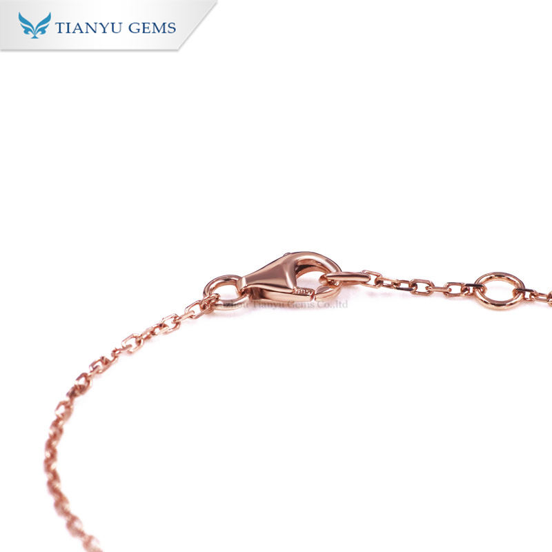 Tianyu Gems bracelet fashion simple temperament Moissanite diamond rose gold bracelet 3