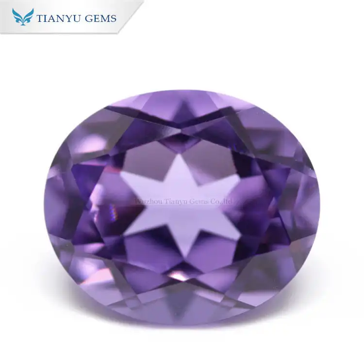 Customized #131 Lavender Oval Cut Nanosital Synthetic Gemstone manufacturers From China 1