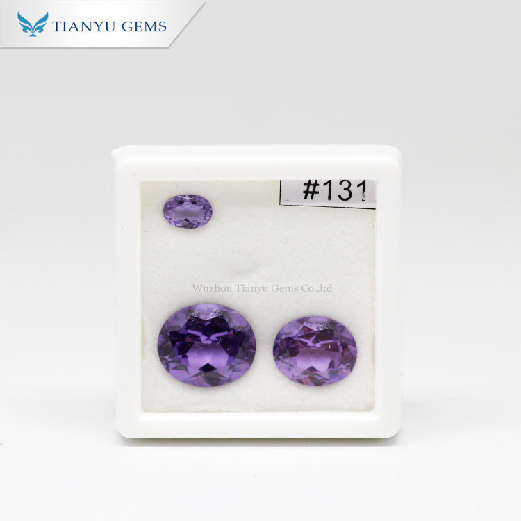Customized #131 Lavender Oval Cut Nanosital Synthetic Gemstone manufacturers From China 10