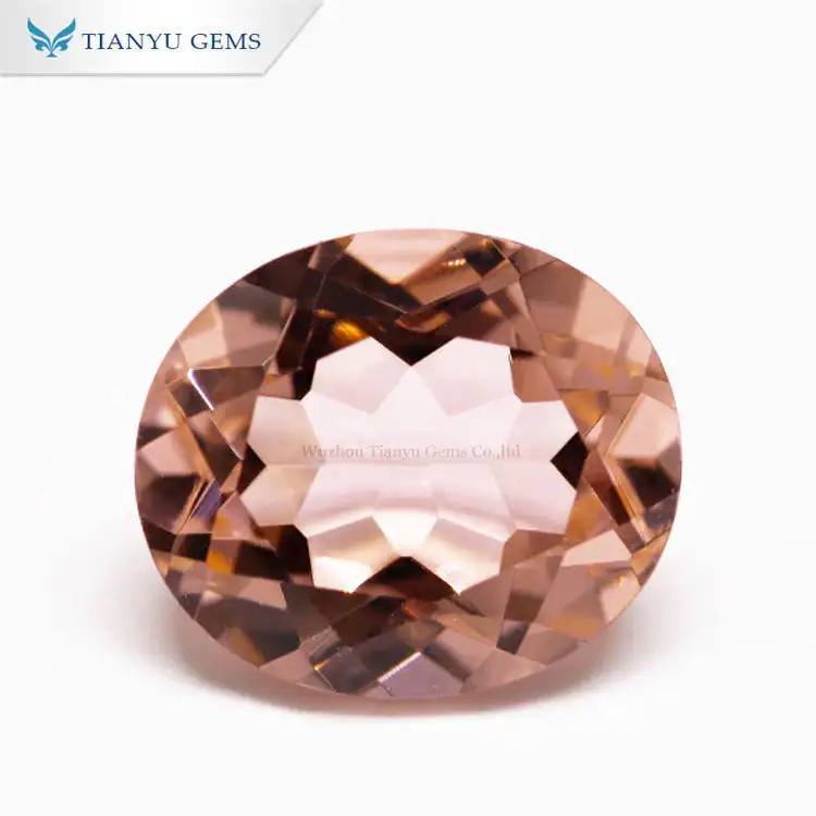 #45 Morganite Pink Dark Synthetic Gemstone Oval Cut Nanosital 1