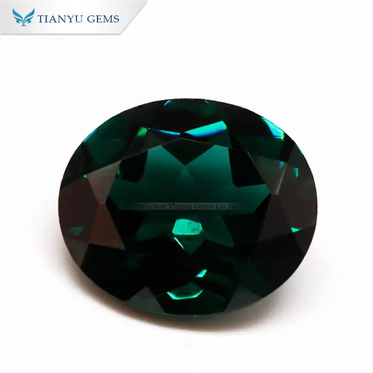 #A60 Turmalin Paraiba Grønn Edelsten Syntetisk Oval Slipt Nanosital 1