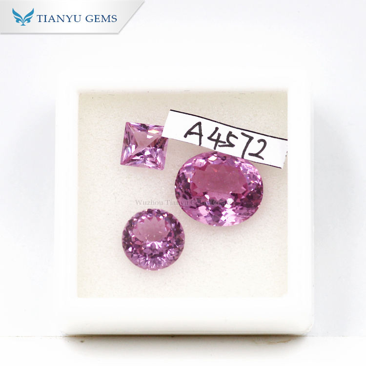 #A4572 Kunzite Purple Synthetic Gemstone Oval Cut Nanosital 10