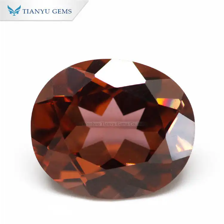 #2458 Gema Sintética Marsala Corte Oval Nanosital 1