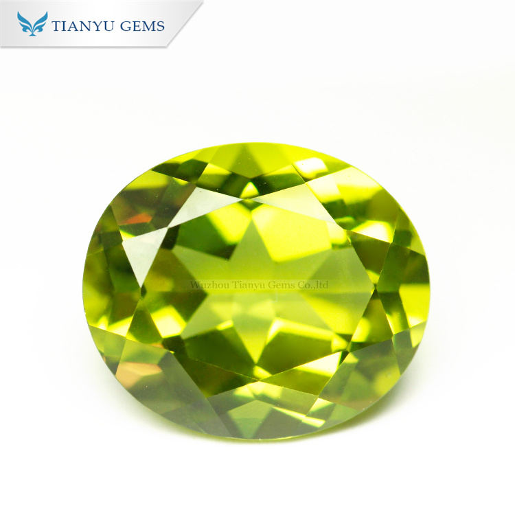 #139 Yellow Green Color Change Synthetic Gemstone Nanosital 11