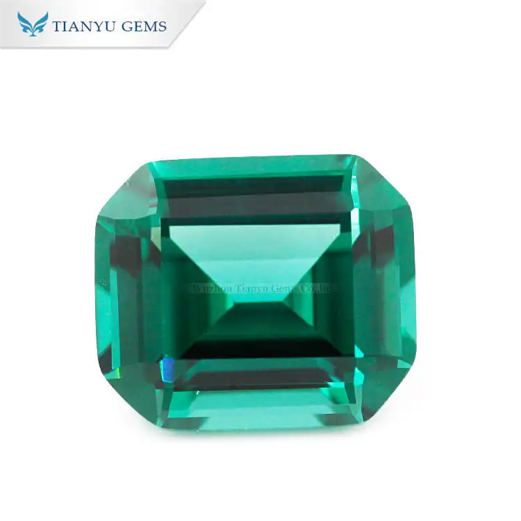 Gemma sintetica nanosilicata verde smeraldo taglio 22# 1