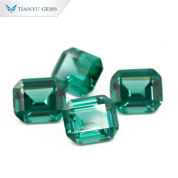 Gemma sintetica nanosilicata verde smeraldo taglio 22# 9