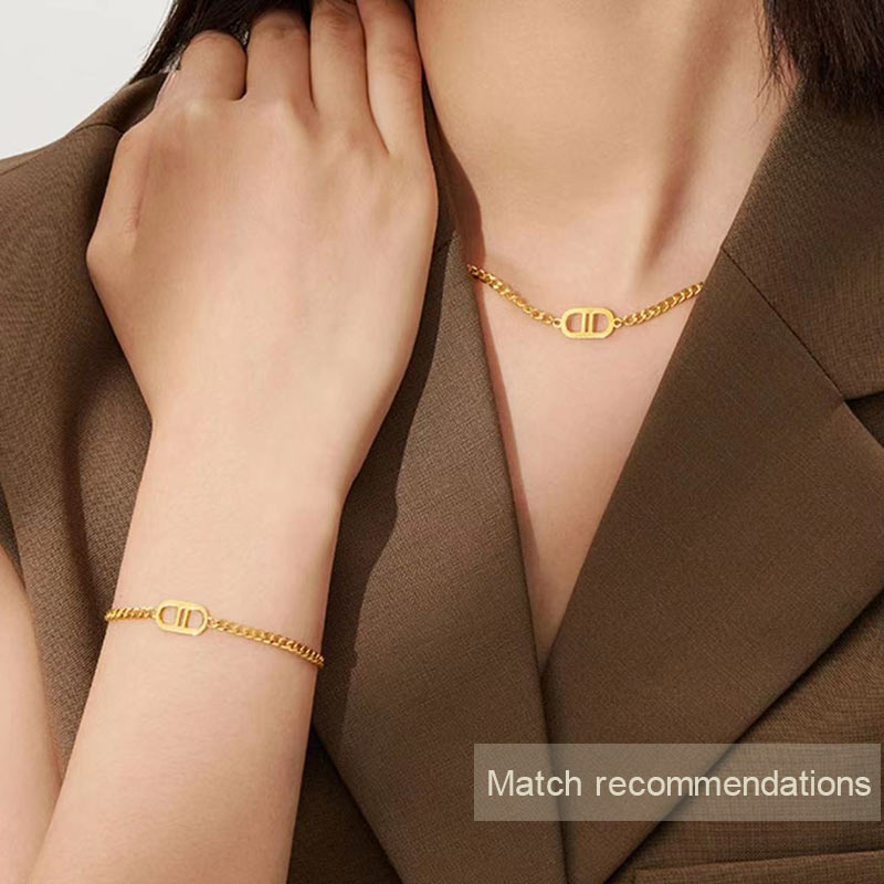 Tianyu Gems customed 24K pure gold fashion bracelet for women 8