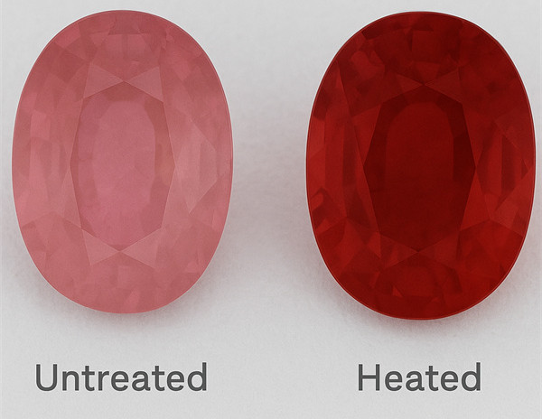 Oppvarming, bestråling, farging: Forbedring av edelstenfarge 1