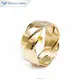 18K Yellow Gold Cross Men's Ring - Fine Polished Texture 1