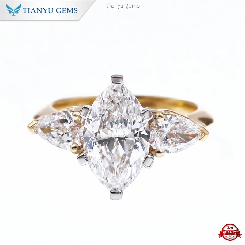 Three Stone Lab-Grown Diamond Engagement Ring 1