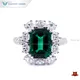 Zambian Emerald Moissanite Ring - Luxury Women's Jewelry 1