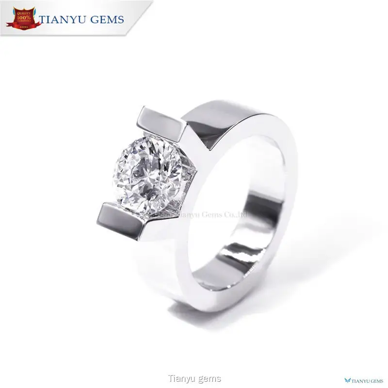18K White Gold 2ct Lab Diamond Ring 1