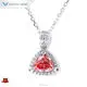 White Gold Trillion Cut Lab Diamond Necklace 1