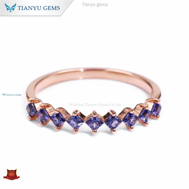 10K Rose Gold Sapphire Ring Band: Elegant Craftsmanship for All Occasions 1
