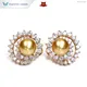 Golden Pearl Stud Earrings - Versatile Style, High-Quality Halo Color 1