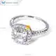 1.64ct Ascher Cut Lab Diamond Wedding Ring 1