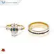 18K Yellow Gold Half Moon Couple Rings 1
