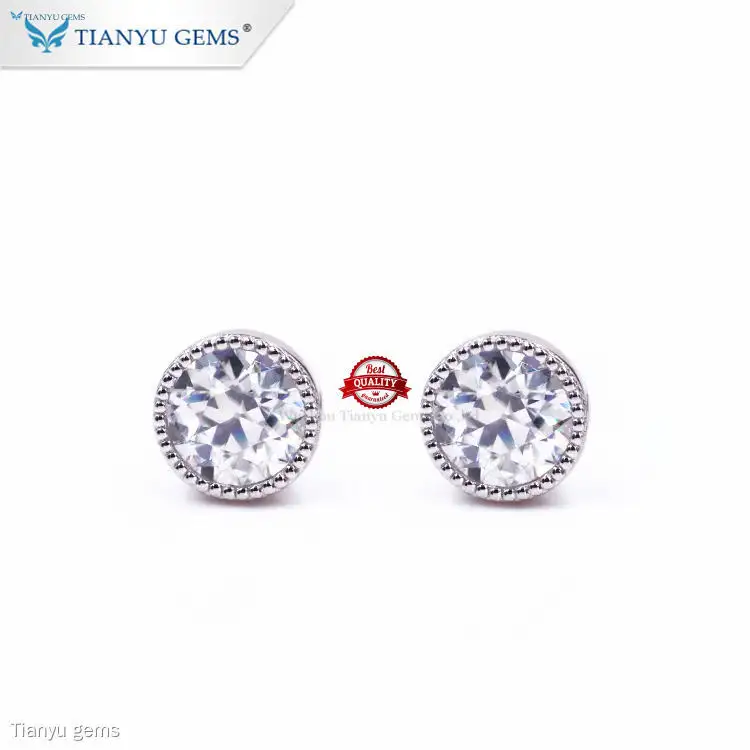Lab Diamond Earrings - Customized 1ct White Gold Studs 1