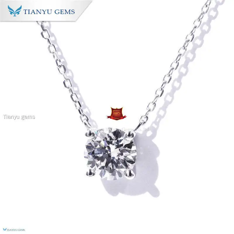 Lab Diamond Necklace - White Gold DEF/VVS 1
