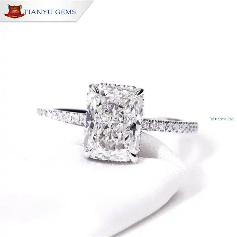 2.30ct Radiant Lab Grown Diamond Ring - Queen's Aura 1