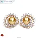 Golden Pearl Stud Earrings: Perfectly Polished & Comfortably Versatile 1