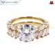 Oval Cut Yellow Gold Wedding Ring Set: Ideal Pick for Couples 1