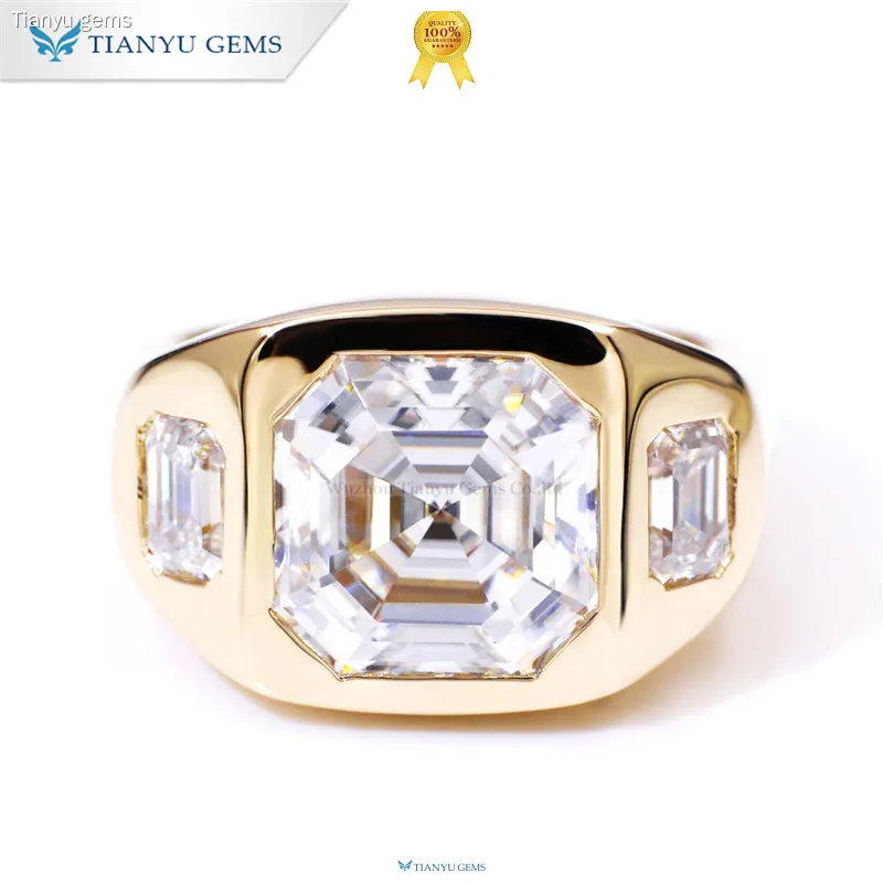 Moissanite Men's Wedding Band - Fashionable and Versatile 1