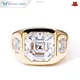Stylish Moissanite Men's Wedding Ring - Versatile Daily Wear 1