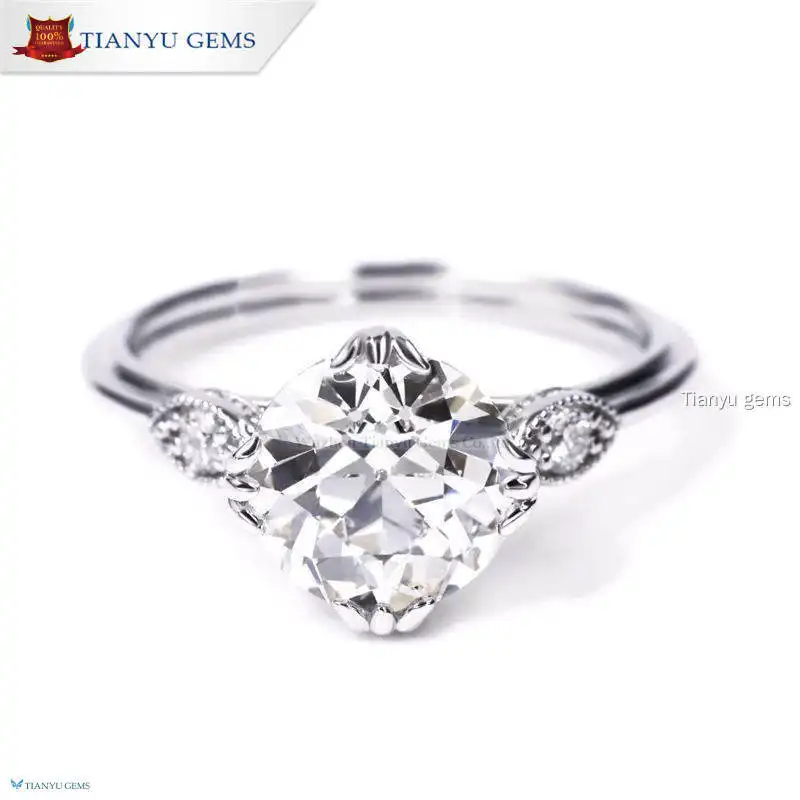 Cincin Berlian Buatan Laboratorium Warna H 2,51 Karat - Mewah Klasik 1
