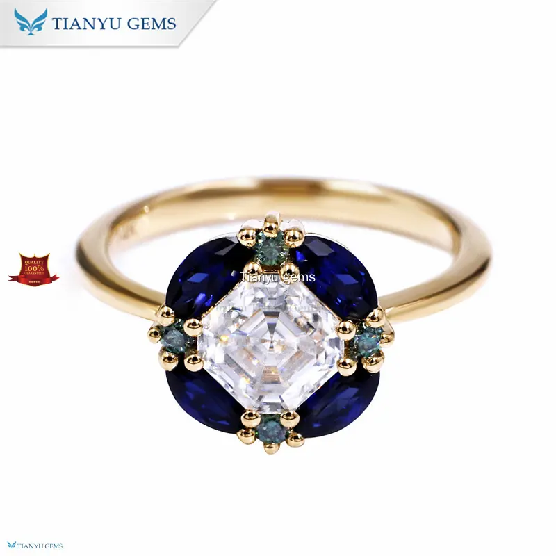 Moissanite Sapphire Ring - Vintage Beauty & Emotional Support 1