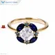 Moissanite Sapphire Ring - Vintage Beauty & Emotional Support 1
