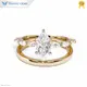 Vintage-Inspired Marquise Cut Ring Set in 14k Yellow Gold - Affordable Elegance 1