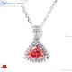 Intense Pink Lab Diamond Necklace - Luxurious Craftsmanship 1