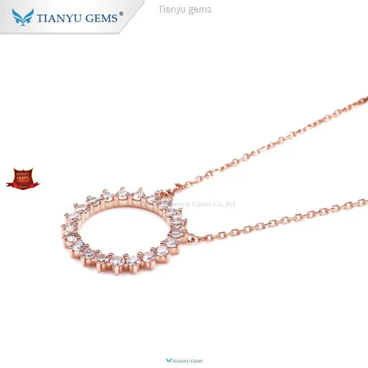 14k Rose Gold Lab Diamond Necklace - Trendsetting Custom Jewelry 1