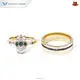 18K Yellow Gold Half Moon Couple Ring - Symbolize Your Love 1