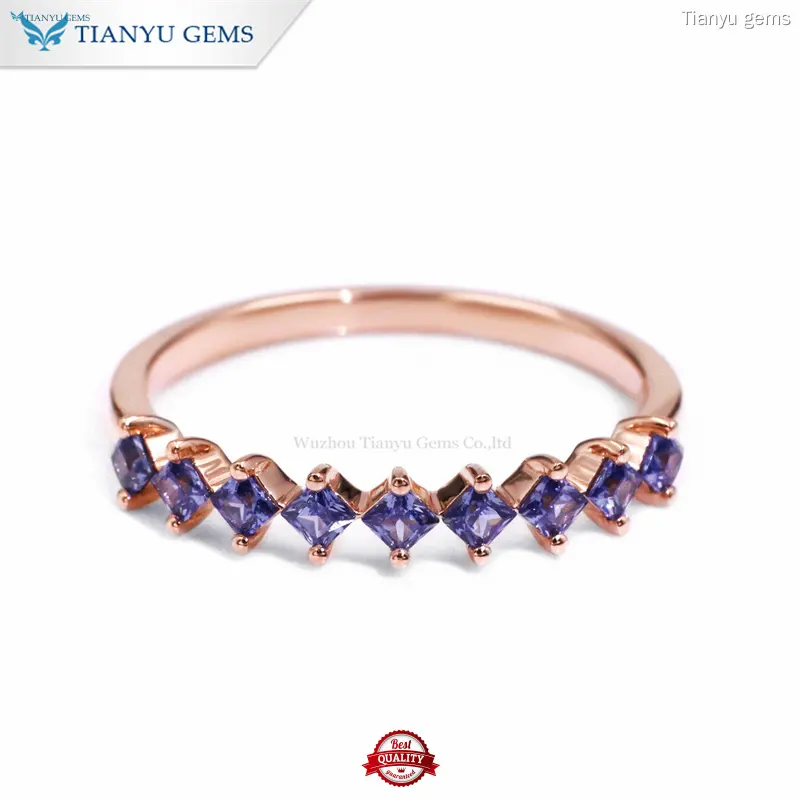 emerald cut ring with wedding band at Wholesale Prices | Tianyu gems 1