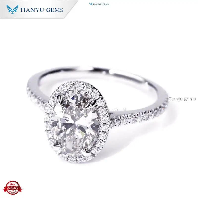 Custom lab diamond band ring Factory Manufacturer | Tianyu gems 1