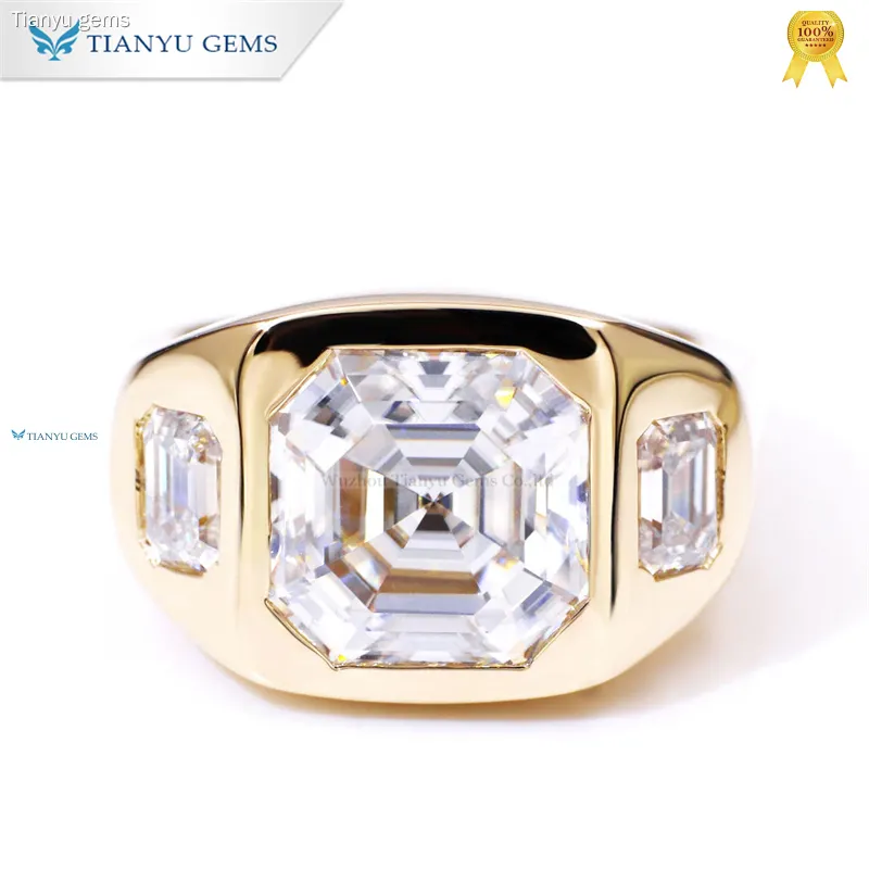 Custom mens emerald wedding ring Supply Manufacturer | Tianyu gems 1