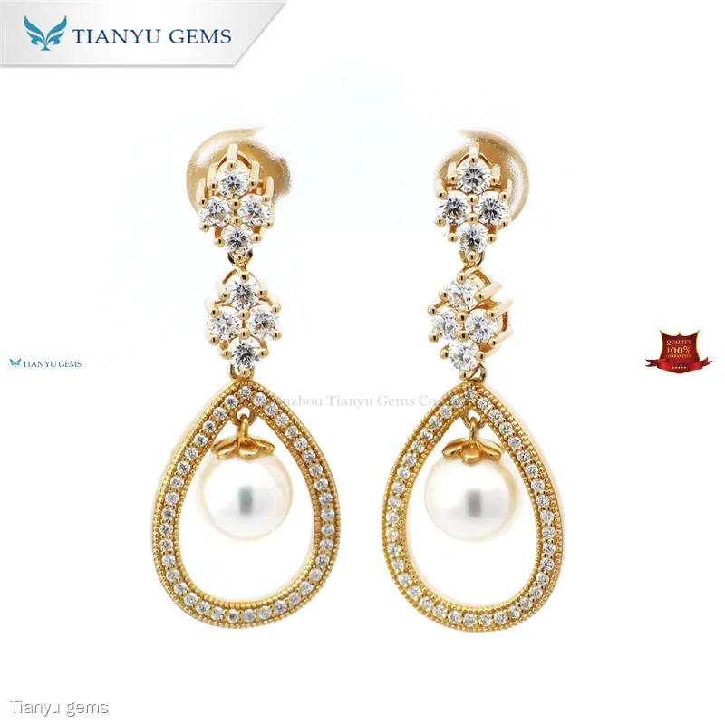 Custom pearl necklace and earring set Company Manufacturer | Tianyu gems 1
