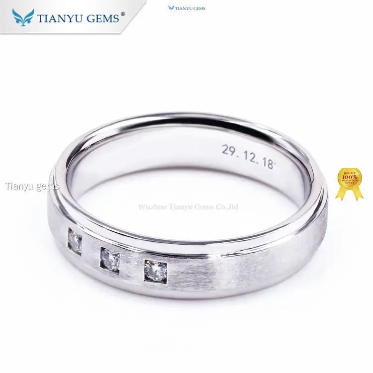 mens white gold wedding bands at Wholesale Prices | Tianyu gems 1