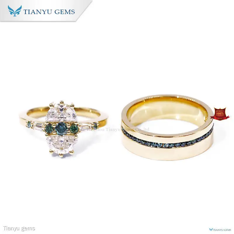 Tianyu gems | Wholesale couple rings gold 24k Company 1