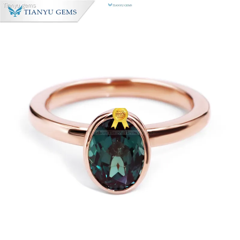 Custom green gemstone engagement rings Company Manufacturer | Tianyu gems 1