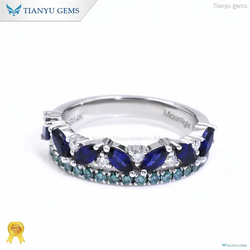 Custom double gemstone ring Factory Manufacturer | Tianyu gems 1