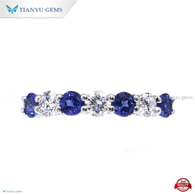 Custom diamond ring band white gold Supply Manufacturer | Tianyu gems 1