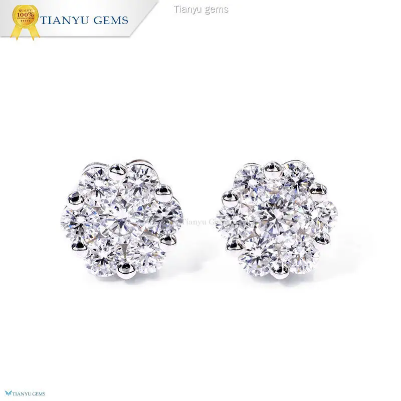 Custom lab made diamond earrings Factory Manufacturer | Tianyu gems 1