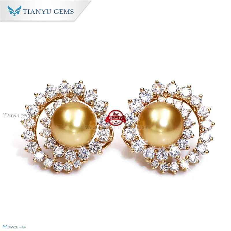 Custom pearl bridal earrings Manufacturers Manufacturer | Tianyu gems 1