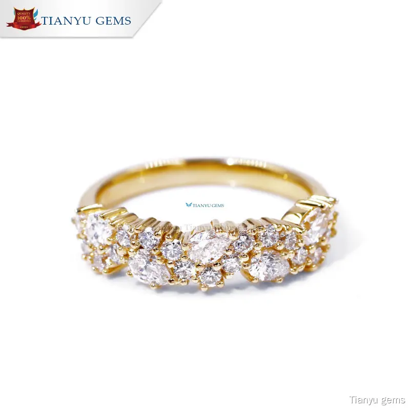 Latest lab diamond band ring Factory | Tianyu gems 1