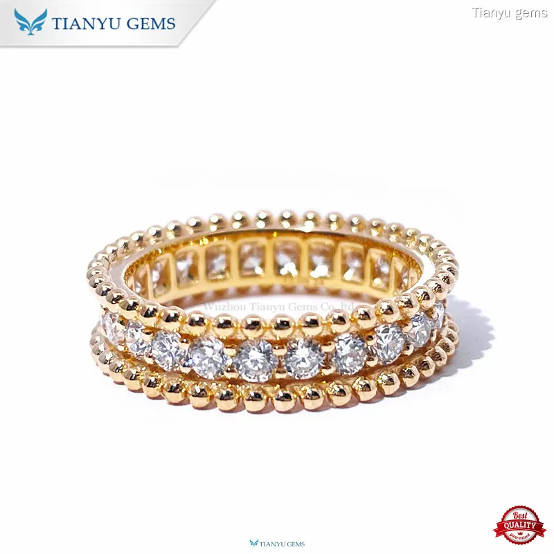 Custom white gold wedding rings for women Supply Manufacturer | Tianyu gems 1
